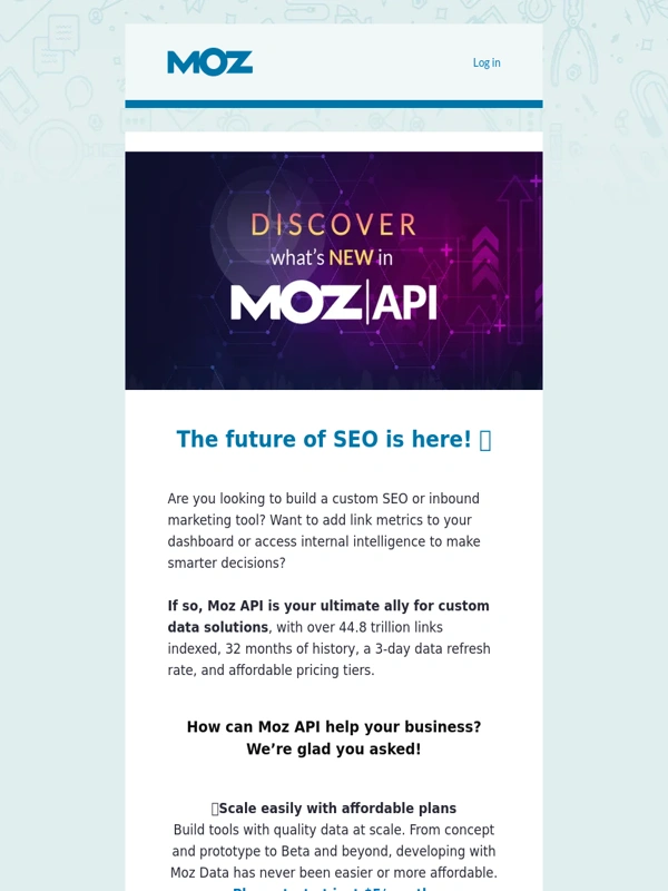 Moz - Unlock endless SEO possibilities with Moz API