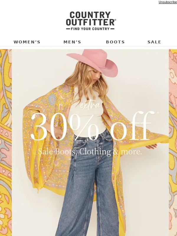 Country Outfitter - Extra 30% Off Sale