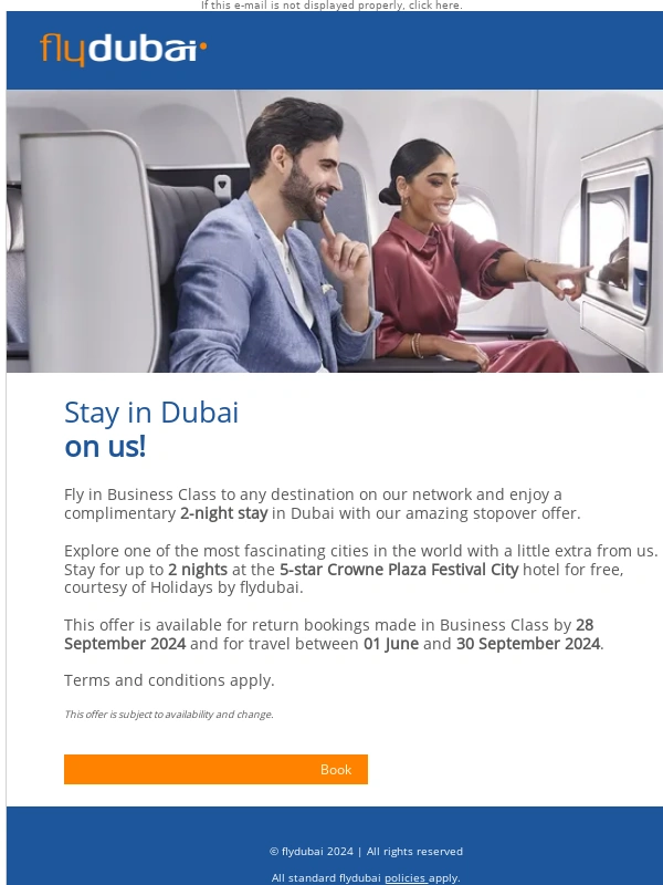 Flydubai - Complimentary 2-night stay in Dubai?