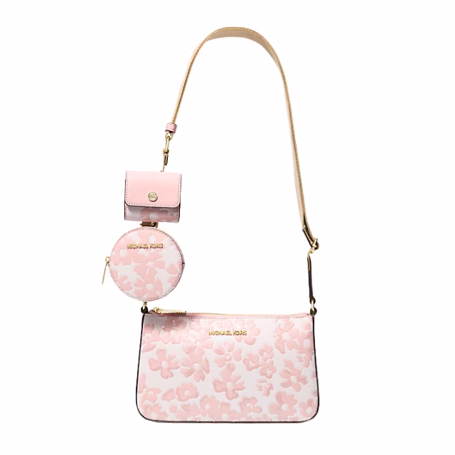 Michael Kors Jet Set Small Sequined Floral Print Crossbody Bag