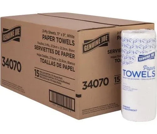 Genuine Joe 2-Ply Household Roll Paper Towels