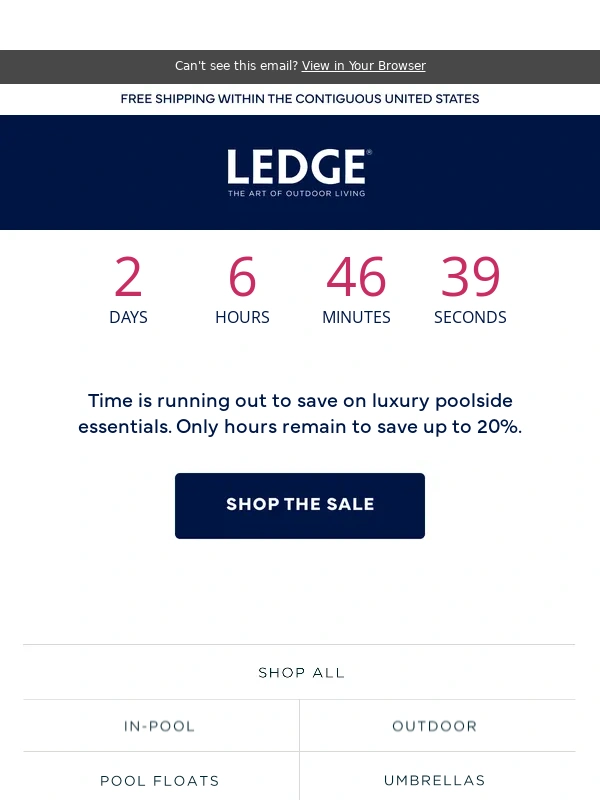 Ledge Lounger - FINAL HOURS: The Memorial Day Sale Ends Tonight