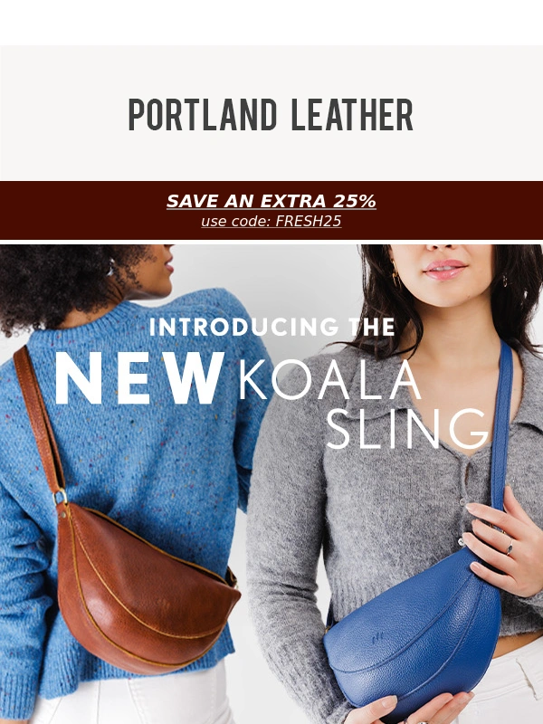 Portland Leather Goods - Say Hello to Your NEW Everyday Bag: The Koala Sling Bag! ?