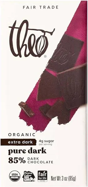 Theo Chocolate Organic Dark Chocolate Bar