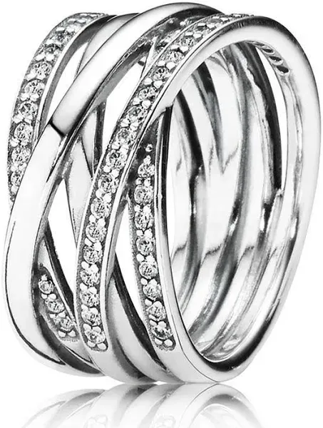 Pandora Sparkling & Polished Lines Ring