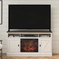 Ameriwood Home Ashton Lane Electric Fireplace TV Stand Up to 65-in