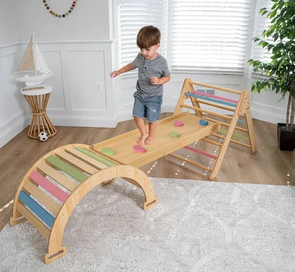 Hazel - Pikler Triangle Ladder & Rocker Set
