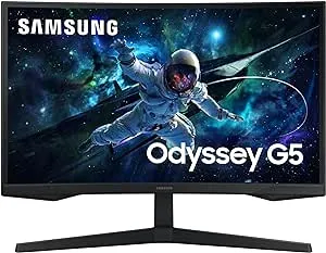Save $120 on SAMSUNG 27-Inch Odyssey G55C Series QHD 1000R Curved Gaming Monitor, 1ms(MPRT), HDR10, 165Hz, AMD Radeon FreeSync, Eye Care, LS27CG552ENXZA, 2024 $179.99