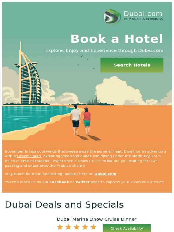 Dubai - Dubai in November: The Gateway to Arabian Adventures!