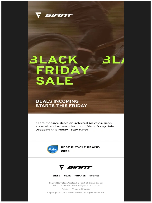 Giant Bicycles - ? Black Friday deals incoming!