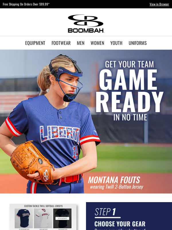 Boombah - Custom Team Gear Made Easy – Just 3 Steps!