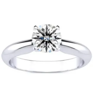 1 Ct Diamond Ring In Sterling Silver