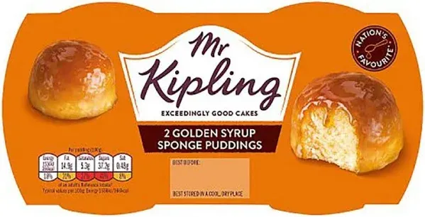 Mr Kipling Golden Syrup Sponge Puddings