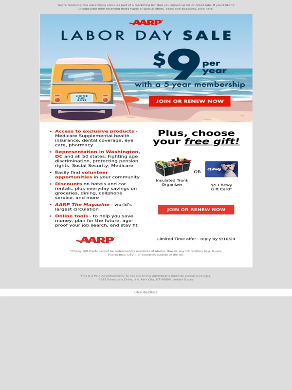 AARP - Don't miss out!,Discover the benefits of an AARP membership