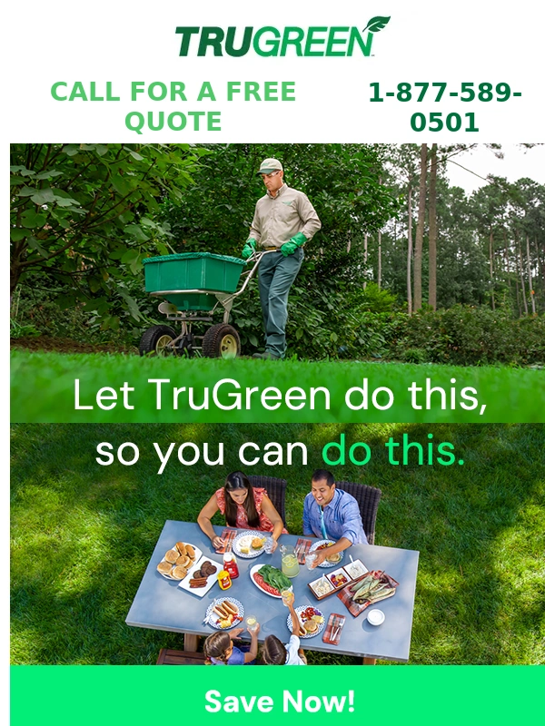TruGreen - Don’t miss out! 50% off your first Mosquito and Tree & Shrub treatments from TruGreen