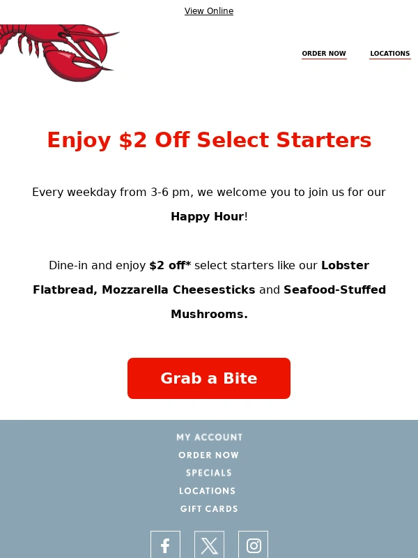 Red Lobster - Our Happy Hour is serving up flavor