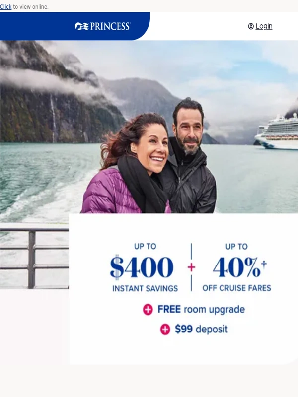 Princess Cruises - Sunny shores,sweeter savings — it's all yours