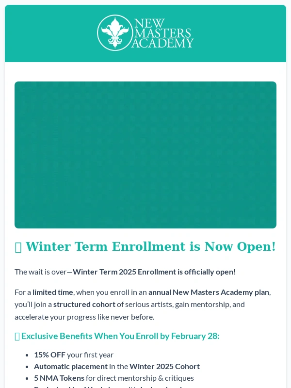 New Masters Academy - ? Enrollment Open: Save 15% & Join the Winter 2025 Cohort!