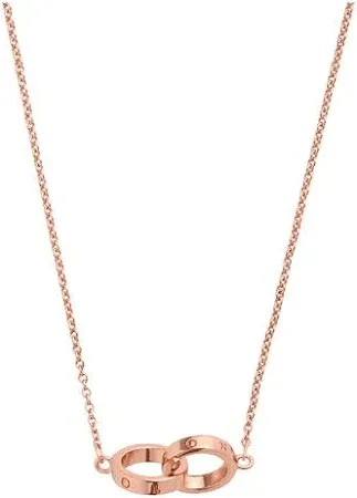Olivia Burton Classics Double Ring Pendant Necklace