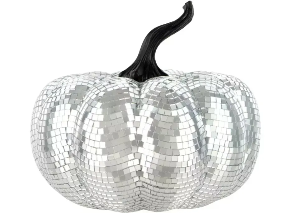 Ashland 8″ Disco Ball Pumpkin Tabletop Decor