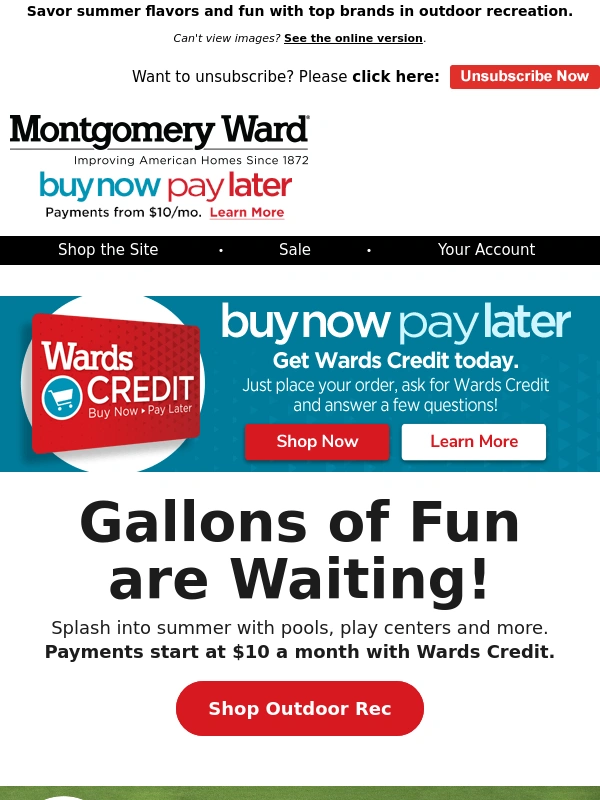 Montgomery Ward - Cooling Pools and Thrilling Grills – Best of the Best!