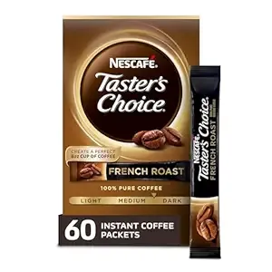 12-Pack 5-Count (60 Total) Nescafe Taster's Choice Instant Coffee (French Roast) $12.34 w/ S&S + Free Shipping w/ Prime or on $35+