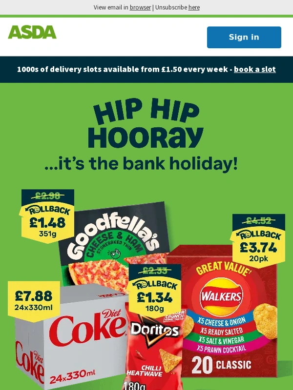 ASDA - Save big this bank holiday!