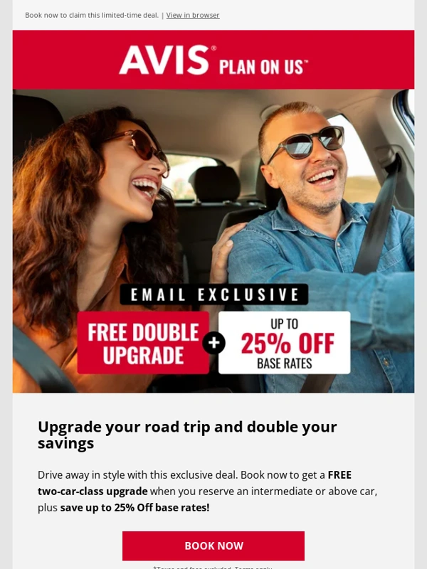 Avis - EXCLUSIVE DEAL: Free Double Upgrade + Save up to 25%