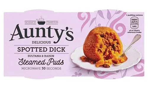 Aunty's Spotted Dick Steamed Puddings