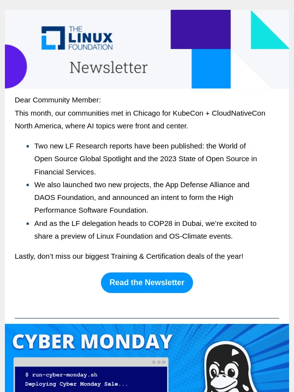 Linux Foundation - November LF Newsletter ? ❗