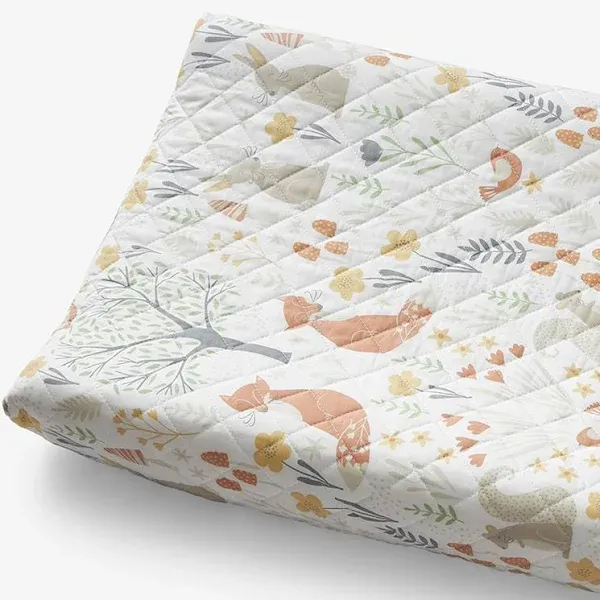 The Company Store Forest Animals Quilted Changing Pad Cover