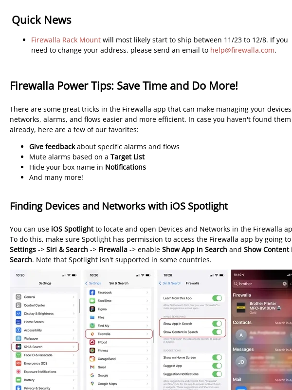 Firewalla - Firewalla Power Tips: iOS Spotlight,Flows & Alarms Feedback,Tricks for Muting