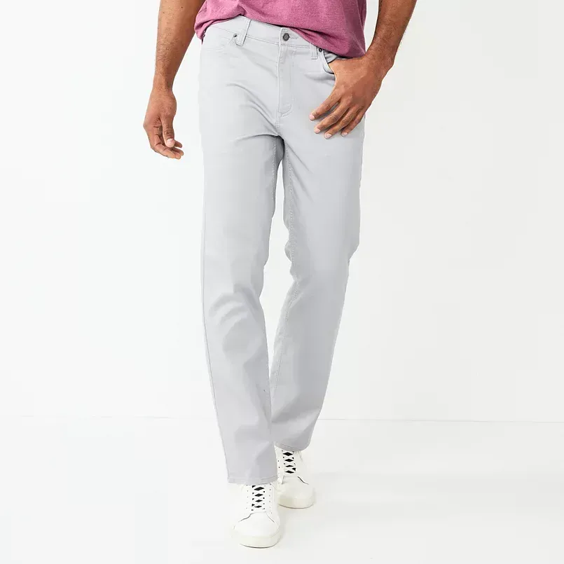 Sonoma Goods For Life Men's Flexwear Straight-Fit 5-Pocket Everyday Pant