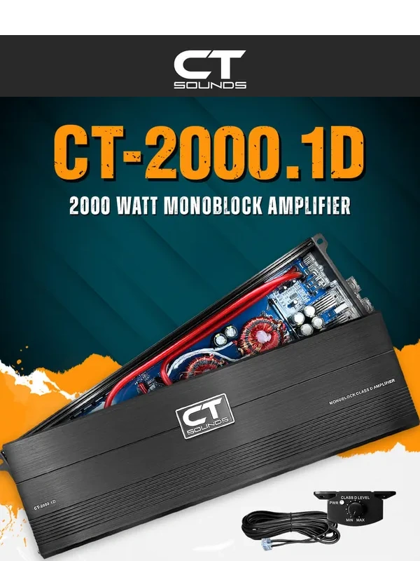 CT Sounds - Your $239.99 Ticket to Superior Bass: CT-2000.1D Amplifier - 2000W RMS!