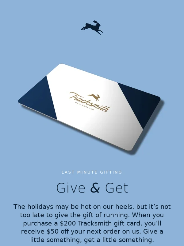 Tracksmith - The Gift That Keeps on Running