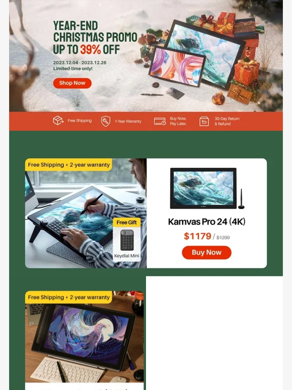 Huion - Christmas-themed drawing contests go live now!⏰