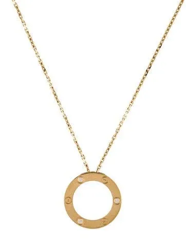 Cartier LOVE Pendant Necklace with 3 Diamonds