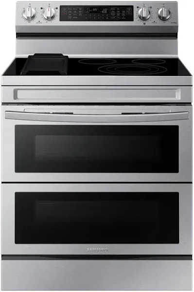 Samsung 6.3 Cu. Ft. Smart Freestanding Electric Range with Flex Duo, No-Preheat Air Fry, and