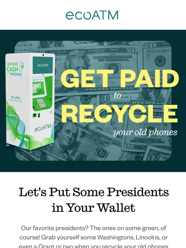 ecoATM - Celebrate President's Day with ecoATM