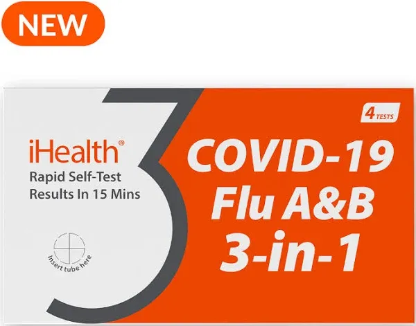 iHealth COVID-19/Flu A&B 3-in-1 Antigen Rapid Test