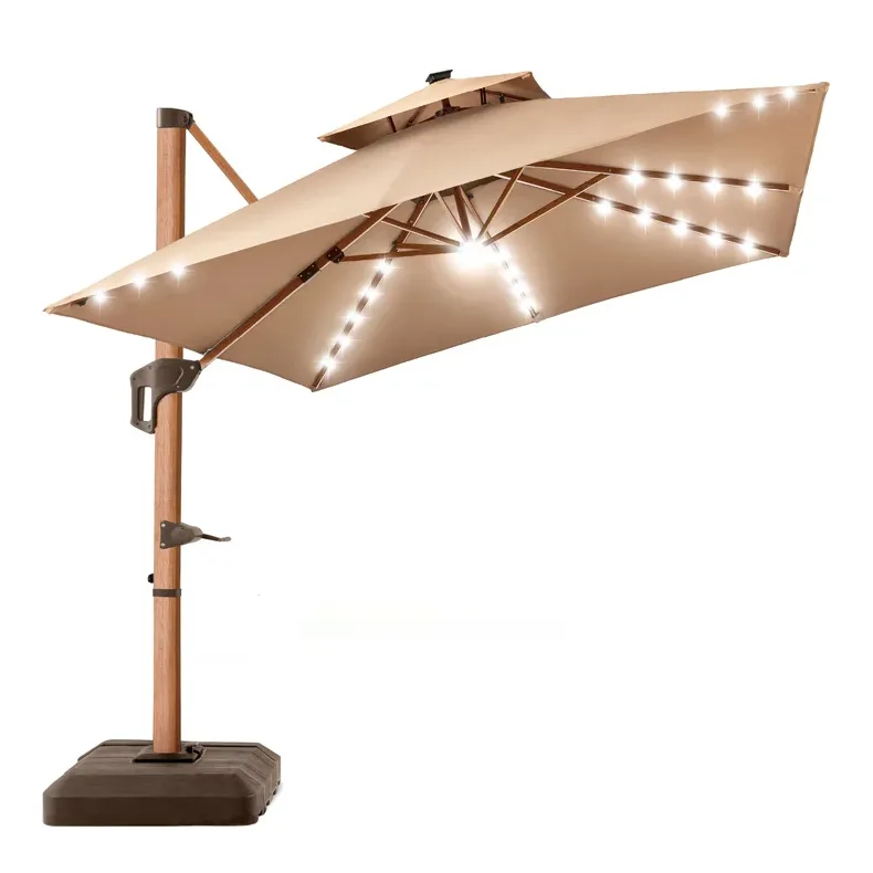 LED Cantilever Umbrella with Base