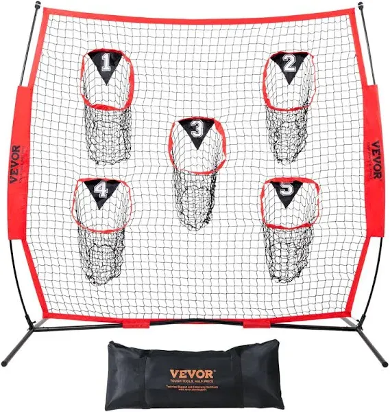 VEVOR 7 x 7 ft Football Trainer Throwing Net