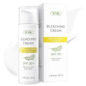 WMK Skin Lightening Cream – 2 in 1 Mineral Sunscreen SPF 30+ & Whitening Cream for Intimate Areas, Underarms, Knees, Elbows, Back, All Body – Dark Spot Remover for Body Skin Brightening – 1.76 FL.OZ
