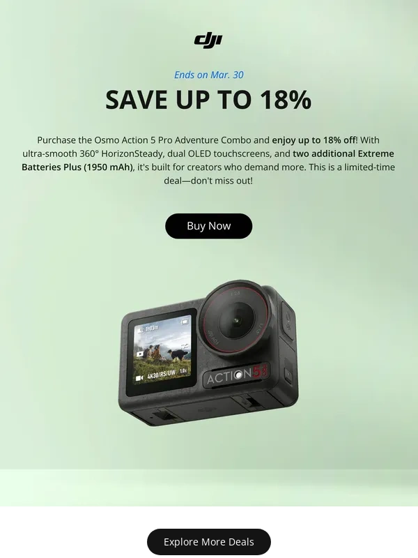 DJI - SAVE UP TO 18%!