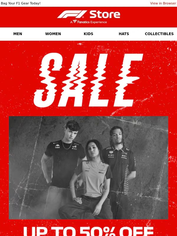 Formula 1 - The Final Lap of 2024 Savings! Up To 50% Off!