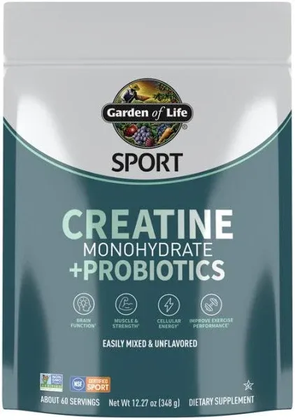 Garden of Life Sport Creatine Monohydrate Probiotics Powder