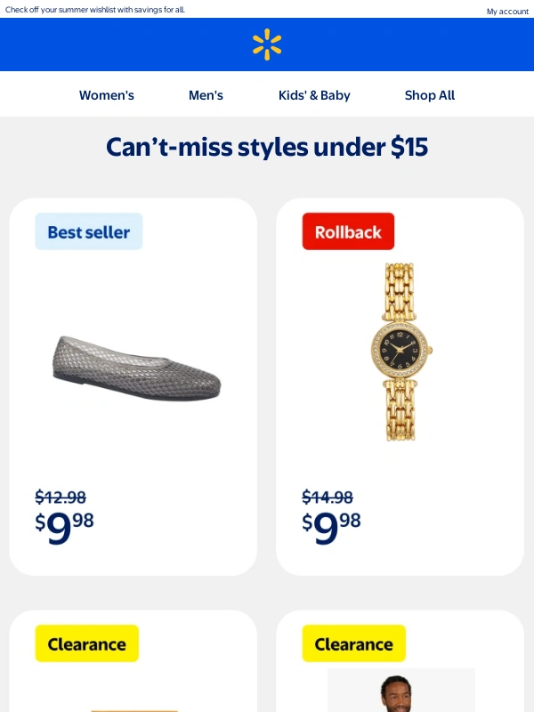 Walmart - STARTS NOW: up to 40% off fashion ??