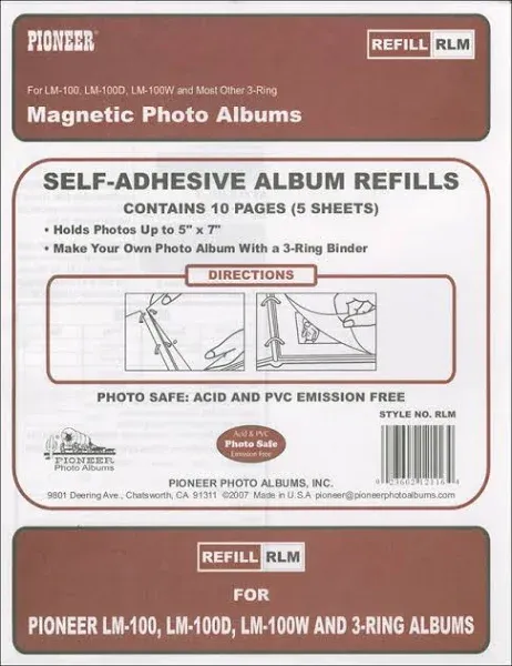 Pioneer Magnetic Photo Album Refill Pages