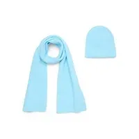 2-Piece Free Assembly Women's Cozy Yarn Winter Beanie and Scarf Set