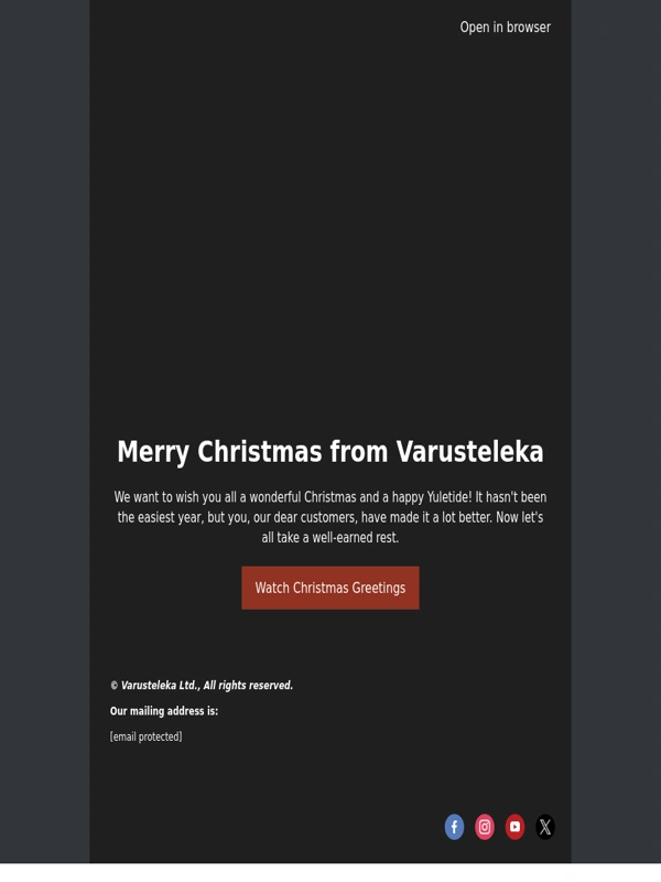 Varusteleka - Merry Christmas from Varusteleka